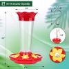 imageFEED GARDEN 10oz Plastic Hummingbird Feeders for Outdoors  2 Pack Ant ampamp Bee Proof 6 Feeding Ports Easy Clean Red Nectar Feeders for Outside Hanging Gifts for MomTransparent 10OZ2Pack