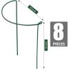imageFEED GARDEN 12 Pack Plant Support Stakes Peony Cages and Supports Metal Garden Plant Stake10quot Wide x 16quot High Green Half Round Plant Support Rings for Outdoor Indoor Plants Tomato HydrangeaGreen10W x16H