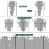 imageFEED GARDEN 12 Pack Plant Support Stakes Peony Cages and Supports Metal Garden Plant Stake10quot Wide x 16quot High Green Half Round Plant Support Rings for Outdoor Indoor Plants Tomato HydrangeaGreen10W x 24H