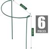 imageFEED GARDEN 12 Pack Plant Support Stakes Peony Cages and Supports Metal Garden Plant Stake10quot Wide x 16quot High Green Half Round Plant Support Rings for Outdoor Indoor Plants Tomato HydrangeaGreen
