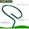 imageFEED GARDEN 16 Inch 12 Pack Plant Support Stakes Metal Garden Flower Stakes and Supports for Outdoor Plants Plant Stem Support with 24 Twist Ties for Amaryllis Lily Rose Peony Tomatoes Gladiolus