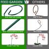 imageFEED GARDEN 16 Inch 12 Pack Plant Support Stakes Metal Garden Flower Stakes and Supports for Outdoor Plants Plant Stem Support with 24 Twist Ties for Amaryllis Lily Rose Peony Tomatoes Gladiolus