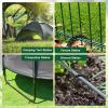 imageFEED GARDEN 16 Inch 16 Pack Rebar Stakes Heavy Duty J Hook Galvanized Steel Ground Stakes Tent Stakes Ground Anchors Chain Link Fence Stakes Trampoline Stakes BlackBlack