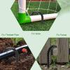 imageFEED GARDEN 16 Inch 16 Pack Rebar Stakes Heavy Duty J Hook Galvanized Steel Ground Stakes Tent Stakes Ground Anchors Chain Link Fence Stakes Trampoline Stakes BlackBlack