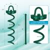 imageFEED GARDEN 16 Inch Spiral Ground Anchors Heavy Duty Screw in Spiral Stakes 4 Pack Folding Ring Ground Stakes for Securing DogsTents Trampolines Canopies Swing SetsGreenGreen