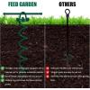 imageFEED GARDEN 16 Inch Spiral Ground Anchors Heavy Duty Screw in Spiral Stakes 4 Pack Folding Ring Ground Stakes for Securing DogsTents Trampolines Canopies Swing SetsGreenGreen