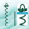 imageFEED GARDEN 16 Inch Spiral Ground Anchors Heavy Duty Screw in Spiral Stakes 4 Pack Folding Ring Ground Stakes for Securing DogsTents Trampolines Canopies Swing SetsGreenGreen