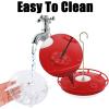 imageFEED GARDEN 2 Pack 16 OZ Hummingbird Feeders for Outdoor 5 Feeder Ports Ant Bee Proof LeakProof Cleaning Brushes Nectar Easy Clean Fill Bird Feeder for Garden Red Dcor Gifts for Mom1 Pack