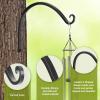 imageFEED GARDEN 2 Pack 8 Inch Hanging Plant Bracket Wall Hooks Decorative Plant Hangers for Outdoor Hanging Bird Feeders Wind Chimes Plant Baskets BlackBlack