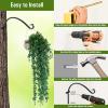 imageFEED GARDEN 2 Pack 8 Inch Hanging Plant Bracket Wall Hooks Decorative Plant Hangers for Outdoor Hanging Bird Feeders Wind Chimes Plant Baskets BlackBlack