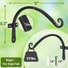 imageFEED GARDEN 2 Pack 8 Inch Hanging Plant Bracket Wall Hooks Decorative Plant Hangers for Outdoor Hanging Bird Feeders Wind Chimes Plant Baskets BlackBlack