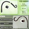 imageFEED GARDEN 2 Pack 8 Inch Hanging Plant Bracket Wall Hooks Decorative Plant Hangers for Outdoor Hanging Bird Feeders Wind Chimes Plant Baskets BlackBlack