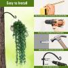imageFEED GARDEN 2 Pack 8 Inch Hanging Plant Bracket Wall Hooks Decorative Plant Hangers for Outdoor Hanging Bird Feeders Wind Chimes Plant Baskets BlackBlack