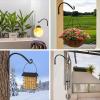 imageFEED GARDEN 2 Pack 8 Inch Hanging Plant Bracket Wall Hooks Decorative Plant Hangers for Outdoor Hanging Bird Feeders Wind Chimes Plant Baskets BlackBlack