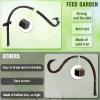 imageFEED GARDEN 2 Pack 8 Inch Hanging Plant Bracket Wall Hooks Decorative Plant Hangers for Outdoor Hanging Bird Feeders Wind Chimes Plant Baskets BlackBlack