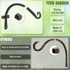 imageFEED GARDEN 2 Pack 8 Inch Hanging Plant Bracket Wall Hooks Decorative Plant Hangers for Outdoor Hanging Bird Feeders Wind Chimes Plant Baskets BlackBlack