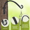 imageFEED GARDEN 2 Pack 8 Inch Hanging Plant Bracket Wall Hooks Decorative Plant Hangers for Outdoor Hanging Bird Feeders Wind Chimes Plant Baskets BlackBlack