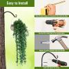 imageFEED GARDEN 2 Pack 8 Inch Hanging Plant Bracket Wall Hooks Decorative Plant Hangers for Outdoor Hanging Bird Feeders Wind Chimes Plant Baskets BlackBlack