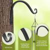 imageFEED GARDEN 2 Pack 8 Inch Hanging Plant Bracket Wall Hooks Decorative Plant Hangers for Outdoor Hanging Bird Feeders Wind Chimes Plant Baskets BlackBlack
