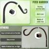 imageFEED GARDEN 2 Pack 8 Inch Hanging Plant Bracket Wall Hooks Decorative Plant Hangers for Outdoor Hanging Bird Feeders Wind Chimes Plant Baskets BlackBlack