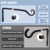 imageFEED GARDEN 2 Pack 8 Inch Hanging Plant Bracket Wall Hooks Decorative Plant Hangers for Outdoor Hanging Bird Feeders Wind Chimes Plant Baskets BlackBlack