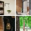 imageFEED GARDEN 2 Pack 8 Inch Hanging Plant Bracket Wall Hooks Decorative Plant Hangers for Outdoor Hanging Bird Feeders Wind Chimes Plant Baskets BlackBlack