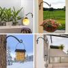 imageFEED GARDEN 2 Pack 8 Inch Hanging Plant Bracket Wall Hooks Decorative Plant Hangers for Outdoor Hanging Bird Feeders Wind Chimes Plant Baskets BlackBlack