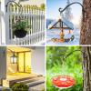 imageFEED GARDEN 2 Pack 8 Inch Hanging Plant Bracket Wall Hooks Decorative Plant Hangers for Outdoor Hanging Bird Feeders Wind Chimes Plant Baskets BlackBlack