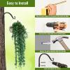 imageFEED GARDEN 2 Pack 8 Inch Hanging Plant Bracket Wall Hooks Decorative Plant Hangers for Outdoor Hanging Bird Feeders Wind Chimes Plant Baskets BlackBlack