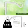 imageFEED GARDEN 2 Pack 8 Inch Hanging Plant Bracket Wall Hooks Decorative Plant Hangers for Outdoor Hanging Bird Feeders Wind Chimes Plant Baskets BlackWhite