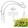 imageFEED GARDEN 2 Pack 8 Inch Hanging Plant Bracket Wall Hooks Decorative Plant Hangers for Outdoor Hanging Bird Feeders Wind Chimes Plant Baskets BlackWhite