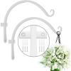 imageFEED GARDEN 2 Pack 8 Inch Hanging Plant Bracket Wall Hooks Decorative Plant Hangers for Outdoor Hanging Bird Feeders Wind Chimes Plant Baskets BlackWhite