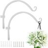 imageFEED GARDEN 2 Pack 8 Inch Hanging Plant Bracket Wall Hooks Decorative Plant Hangers for Outdoor Hanging Bird Feeders Wind Chimes Plant Baskets BlackWhite