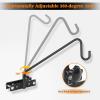 imageFEED GARDEN 31 Inch Heavy Duty Deck Hook NonSlip Clamp 360 Degree Swivel Black for Bird Feeders Planters Suet Baskets Lanterns Wind Chimes 2 Pack135 Inch