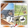 imageFEED GARDEN 31 Inch Heavy Duty Deck Hook NonSlip Clamp 360 Degree Swivel Black for Bird Feeders Planters Suet Baskets Lanterns Wind Chimes 2 Pack135 Inch