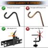 imageFEED GARDEN 31 Inch Heavy Duty Deck Hook NonSlip Clamp 360 Degree Swivel Black for Bird Feeders Planters Suet Baskets Lanterns Wind Chimes 2 Pack135 Inch