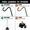 imageFEED GARDEN 31 Inch Heavy Duty Deck Hook NonSlip Clamp 360 Degree Swivel Black for Bird Feeders Planters Suet Baskets Lanterns Wind Chimes 2 Pack14 Inch