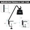 imageFEED GARDEN 31 Inch Heavy Duty Deck Hook NonSlip Clamp 360 Degree Swivel Black for Bird Feeders Planters Suet Baskets Lanterns Wind Chimes 2 Pack14 Inch