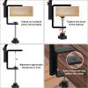 imageFEED GARDEN 31 Inch Heavy Duty Deck Hook NonSlip Clamp 360 Degree Swivel Black for Bird Feeders Planters Suet Baskets Lanterns Wind Chimes 2 Pack14 Inch