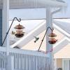 imageFEED GARDEN 31 Inch Heavy Duty Deck Hook NonSlip Clamp 360 Degree Swivel Black for Bird Feeders Planters Suet Baskets Lanterns Wind Chimes 2 Pack29 Inch