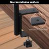 imageFEED GARDEN 31 Inch Heavy Duty Deck Hook NonSlip Clamp 360 Degree Swivel Black for Bird Feeders Planters Suet Baskets Lanterns Wind Chimes 2 Pack29 Inch