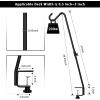 imageFEED GARDEN 31 Inch Heavy Duty Deck Hook NonSlip Clamp 360 Degree Swivel Black for Bird Feeders Planters Suet Baskets Lanterns Wind Chimes 2 Pack29 Inch