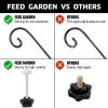 imageFEED GARDEN 31 Inch Heavy Duty Deck Hook NonSlip Clamp 360 Degree Swivel Black for Bird Feeders Planters Suet Baskets Lanterns Wind Chimes 2 Pack31 Inch