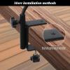 imageFEED GARDEN 31 Inch Heavy Duty Deck Hook NonSlip Clamp 360 Degree Swivel Black for Bird Feeders Planters Suet Baskets Lanterns Wind Chimes 2 Pack31 Inch