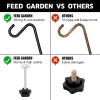 imageFEED GARDEN 31 Inch Heavy Duty Deck Hook NonSlip Clamp 360 Degree Swivel Black for Bird Feeders Planters Suet Baskets Lanterns Wind Chimes 2 Pack31 Inch