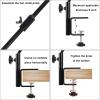imageFEED GARDEN 31 Inch Heavy Duty Deck Hook NonSlip Clamp 360 Degree Swivel Black for Bird Feeders Planters Suet Baskets Lanterns Wind Chimes 2 Pack31 Inch