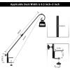 imageFEED GARDEN 31 Inch Heavy Duty Deck Hook NonSlip Clamp 360 Degree Swivel Black for Bird Feeders Planters Suet Baskets Lanterns Wind Chimes 2 Pack31 Inch
