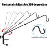 imageFEED GARDEN 31 Inch Heavy Duty Deck Hook NonSlip Clamp 360 Degree Swivel Black for Bird Feeders Planters Suet Baskets Lanterns Wind Chimes 2 Pack31 Inch