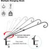 imageFEED GARDEN 31 Inch Heavy Duty Deck Hook NonSlip Clamp 360 Degree Swivel Black for Bird Feeders Planters Suet Baskets Lanterns Wind Chimes 2 Pack31 Inch
