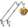 imageFEED GARDEN 31 Inch Heavy Duty Deck Hook NonSlip Clamp 360 Degree Swivel Black for Bird Feeders Planters Suet Baskets Lanterns Wind Chimes 2 Pack31 Inch